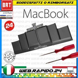 BATTERIA PER APPLE MACBOOK PRO RETINA 15" A1494 A1618 A1398 (2013-15) 8440mAh