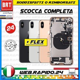 D56_BACK COVER SCOCCA POSTERIORE COMPLETA+FLEX+FRAME TELAIO APPLE IPHONE XS MAX!