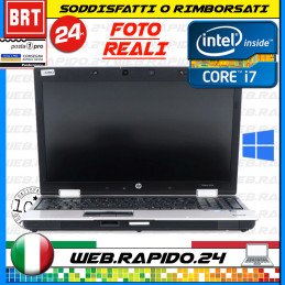 PC NOTEBOOK PORTATILE HP ELITEBOOK 8540W 15.6" I7-620M RAM 4GB HDD 320GB WIN 10