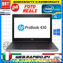 N83_PC NOTEBOOK HP PROBOOK 430 G4 13.3" i7-7500U RAM 8 GB SSD 256GB LEGGERE!! 