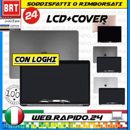 DISPLAY LCD+COVER COMPLETA APPLE MACBOOK AIR_PRO M1_M2 13" A2338 2020_2022 EMC 3578...