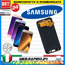 DISPLAY LCD+TOUCH SCREEN PER SAMSUNG GALAXY A5 2017 SM-A520 SCHERMO VETRO NERO