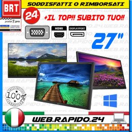 OTTIMO_PC MONITOR 27" LCD LED FULL HD (DELL,HP,LENOVO) IPS VGA HDMI DVI DISPLAY