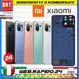 BACK COVER SCOCCA POSTERIORE VETRO+BIADESIVO PER XIAOMI MI 11 LITE 5G M2101K9AG