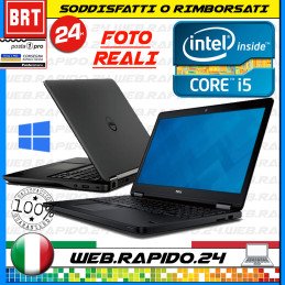 N36_PC NOTEBOOK DELL E7470 14" INTEL CORE i5-6300U 8GB RAM SSD 256GB LEGGERE!!