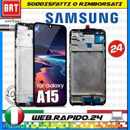 DISPLAY LCD+TOUCH SREEN+FRAME PER SAMSUNG GALAXY A15 4G SM-A155/A156 5G VETRO