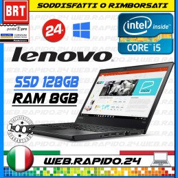 PC NOTEBOOK LENOVO THINKPAD T470 14" CPU i5-7300U 8GB RAM SSD 256GB FULL HD!!